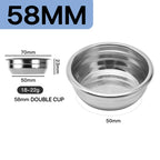 51mm 54mm 58mm Coffee Filter Basket Stainless Steel Coffee Powder Bowl Coffee Handle Bottomless Universal Coffee Powder Bowl