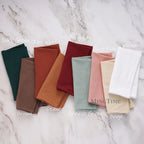 12pcs Napkins 40X40CM Plain Washed Cotton Tea Towel Dining Place Mats Wedding Party Christmas Linen Kitchen Cloths Table Decor