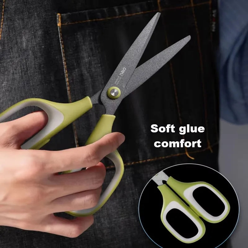 Deli Anti Stick Anti Rust Scissors School Stainless Steel Scissors Home Office DIY Handicraft Made Tools Stationery Scissors