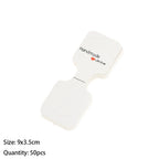 50Pcs Blank Necklace Bracelet Display Foldable Adhesive Price Tag Holder Cards Packaging For Jewelry Small Businesses Supplies