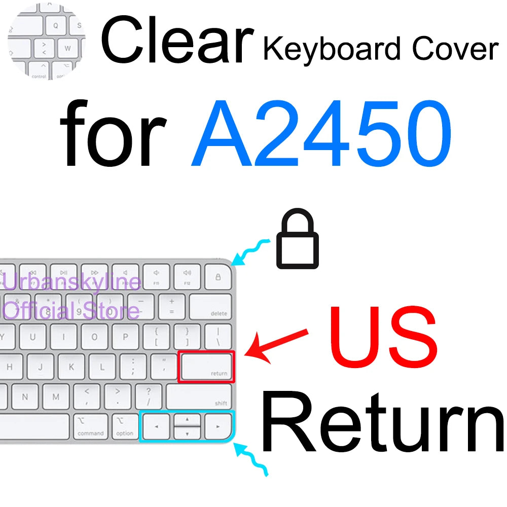 Keyboard Cover for iMac Magic A2449 A2450 A2520 A1644 A1843 A1314 A1243 Bluetooth Silicone Protector Skin Case for Apple G6