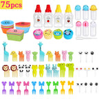 Mini fruit forks toothpicks skewer set for kids children plastic animal food picks for bento Lunch box decorating accessories
