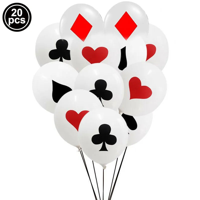 Casino Party Supplies for Men/Adults Poker Paper Plates Cups Napkins Straws for Poker Night Las Vegas Party Decorations