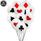 Casino Party Supplies for Men/Adults Poker Paper Plates Cups Napkins Straws for Poker Night Las Vegas Party Decorations