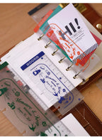 Binder Storage ruler vintage loose-leaf Notebook inner page index divider bookmark DIY accessory flexible ruler