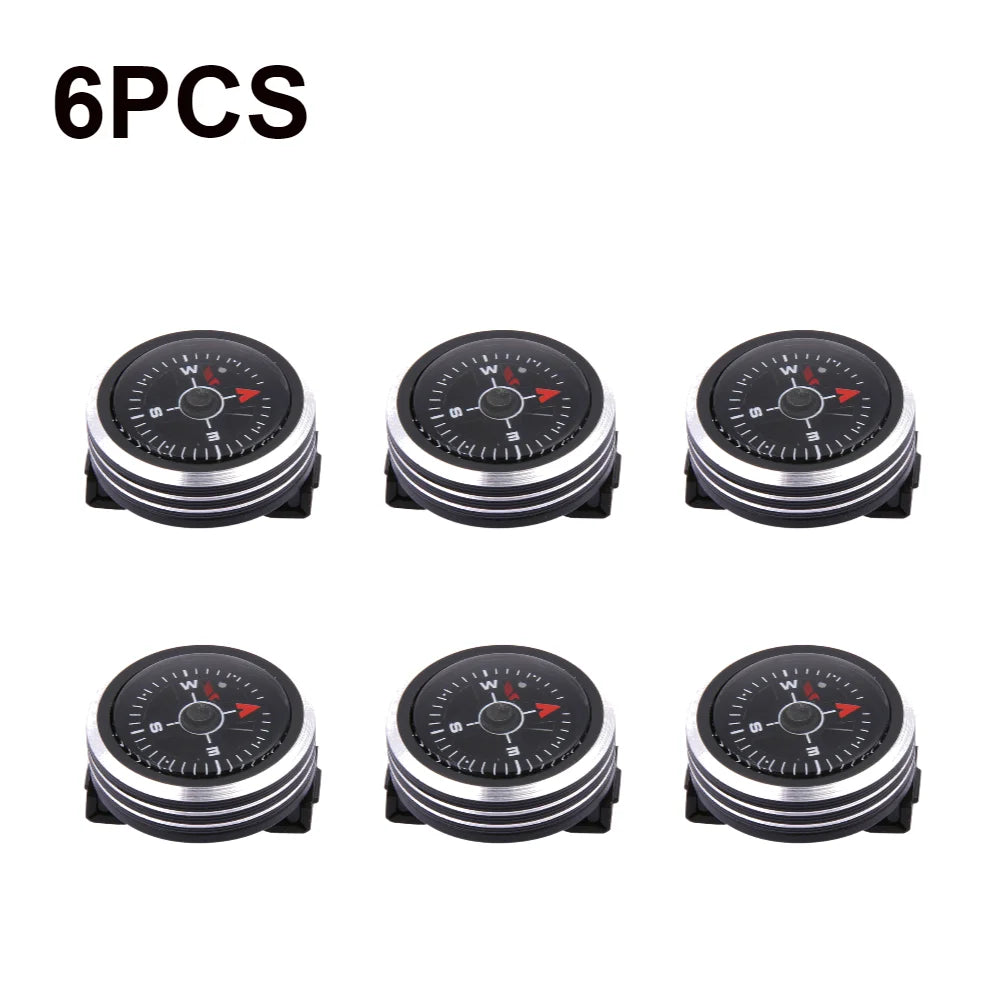 Mini Watch Strap Button Compass for Paracord Bracelet Survival Mini Pocket Compass Outdoor Hiking Camping Accessories Tools