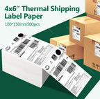 100mm Direct Thermal Labels 100/500 pcs Per Stacked Strong Adhesive Labels Resistant to Water Grease For shipping label 4inch