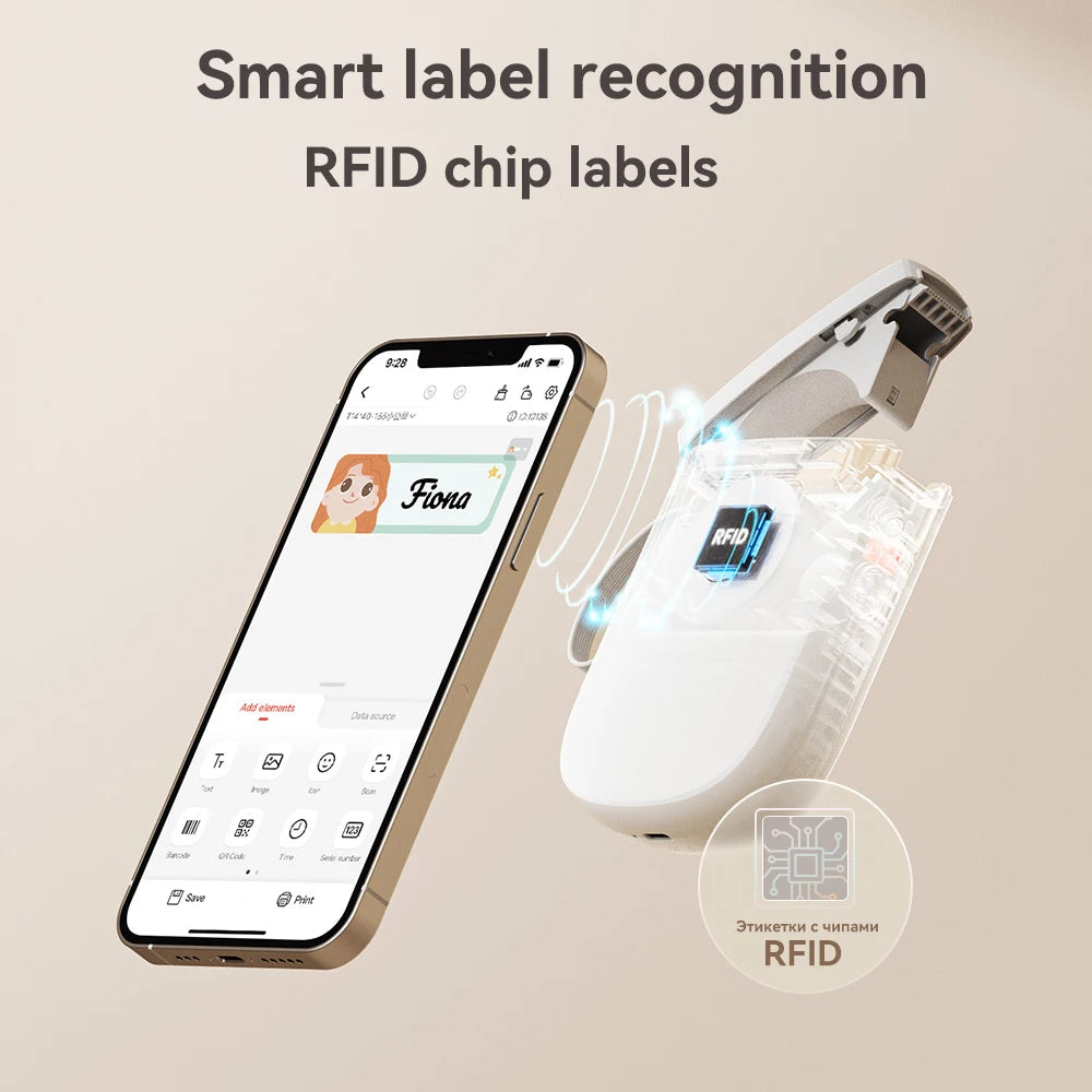 Niimbot D11 Mini Printer Wireless Phone Pocket Thermal Label Maker USB Rechargeable Inkless DIY Name Price Tag Sticker Machine