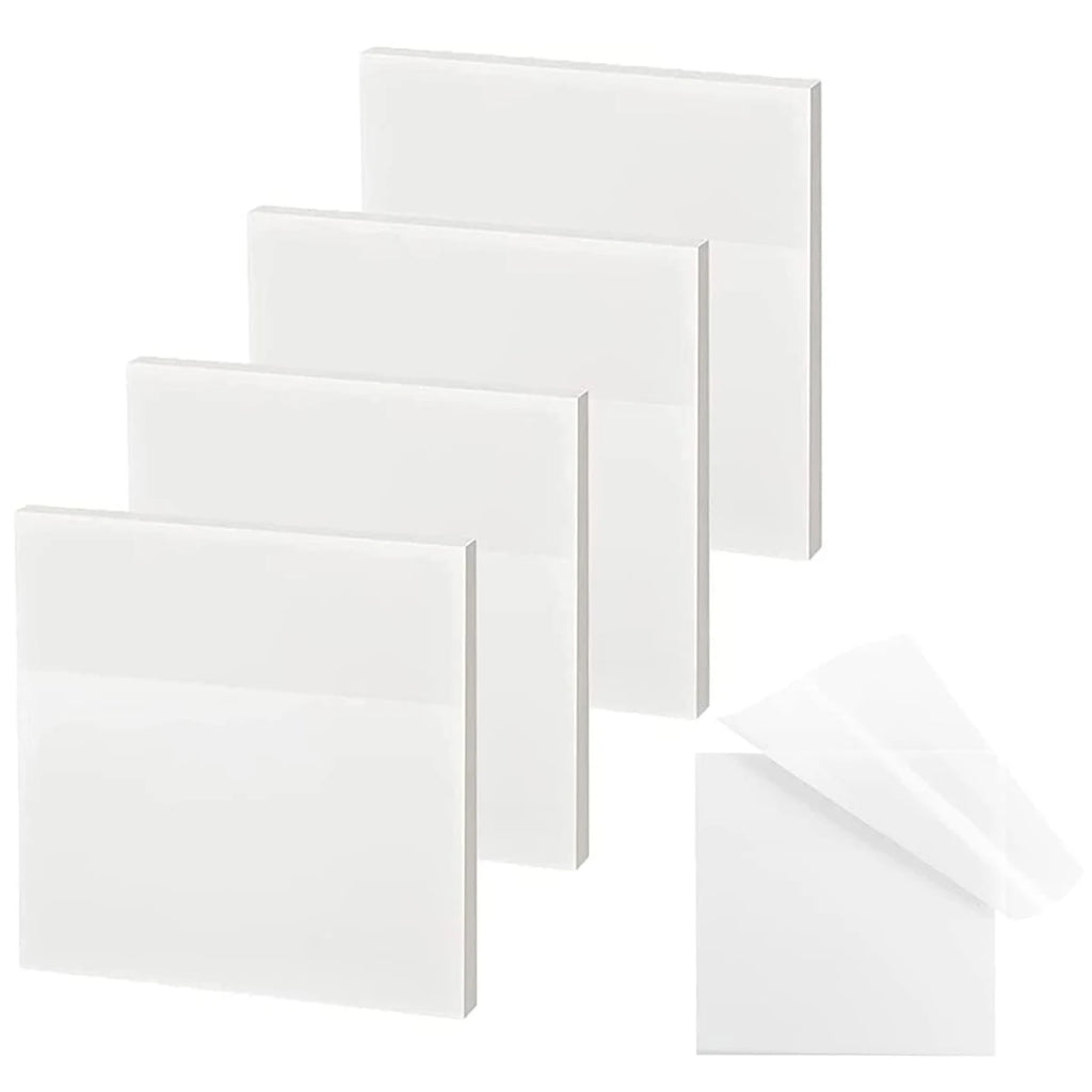 50 Sheets Transparent Sticky Notes Waterproof Message Stickers for Note Books Convenient Reporting & Signature Stickers