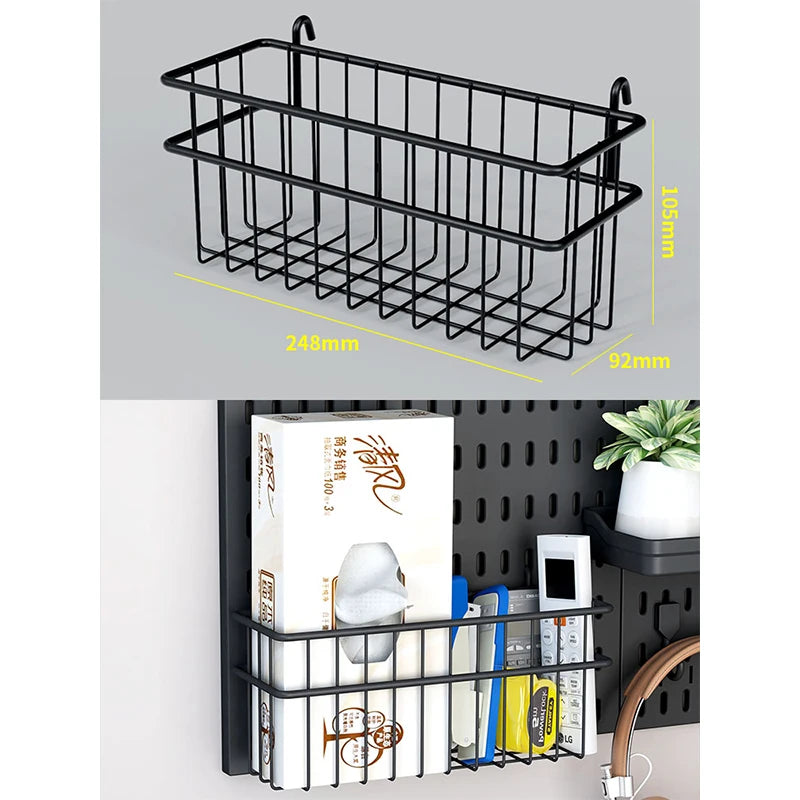 Desktop Standing Pegboard For Home And Office Use. Freely Combinable Accessories For Organizing Stationery.
