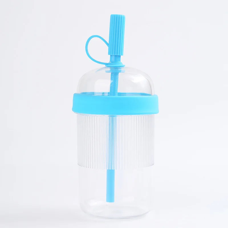 540ML Large Capacity Reusable Tritan Material Milk Tea Juice Cold Drink Straw Cup Unisex Portable Transparent Plastic Coffee Cup