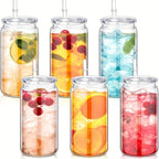 16OZ DIY Snowglobe Tumbler with Pre Drilled Hole Reusable Plastic Water Bottles Break-Resistant Mason Jar Cups for Holiday Gifts