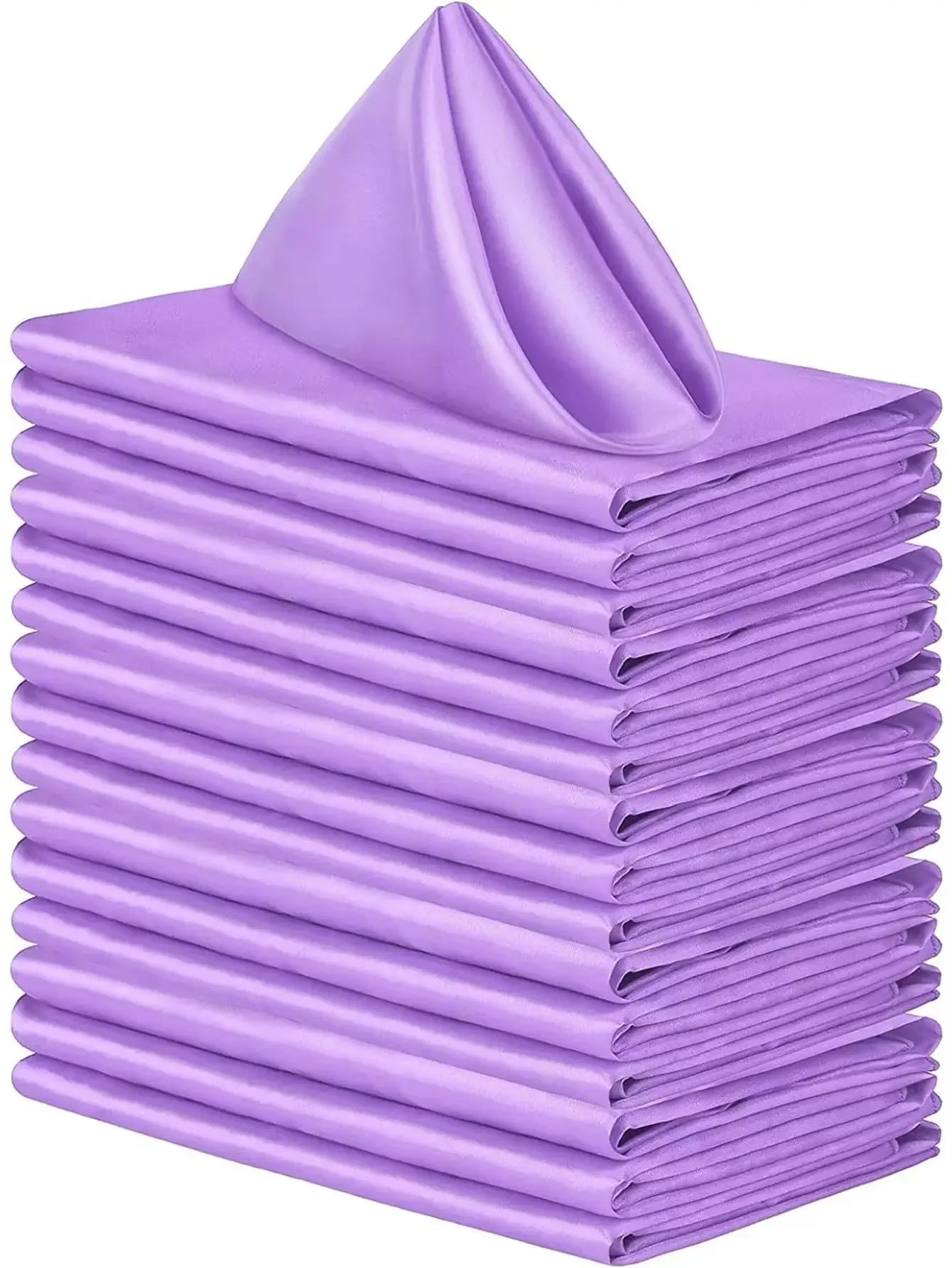 50pcs Satin Napkin 43cm*43cm Serving Table Decor Dinner Towel for Wedding Party Home Hotel Christmas Decor Table Napkins Green