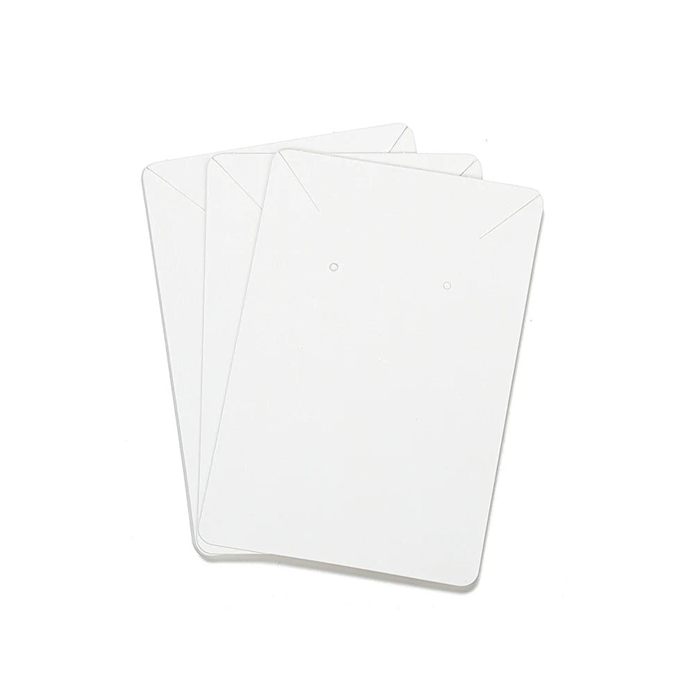 50pcs 6x9cm Earrings Necklaces Display Cards Ear Studs Blank Kraft Paper Card for Jewelry Packaging Hang Price Tag Card Holder