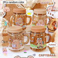 2Pcs Kawaii Portable Capybara Pencil Sharpener Creative Cartoon Pencil Sharpener Office School Supplies Student Stationery Gifts