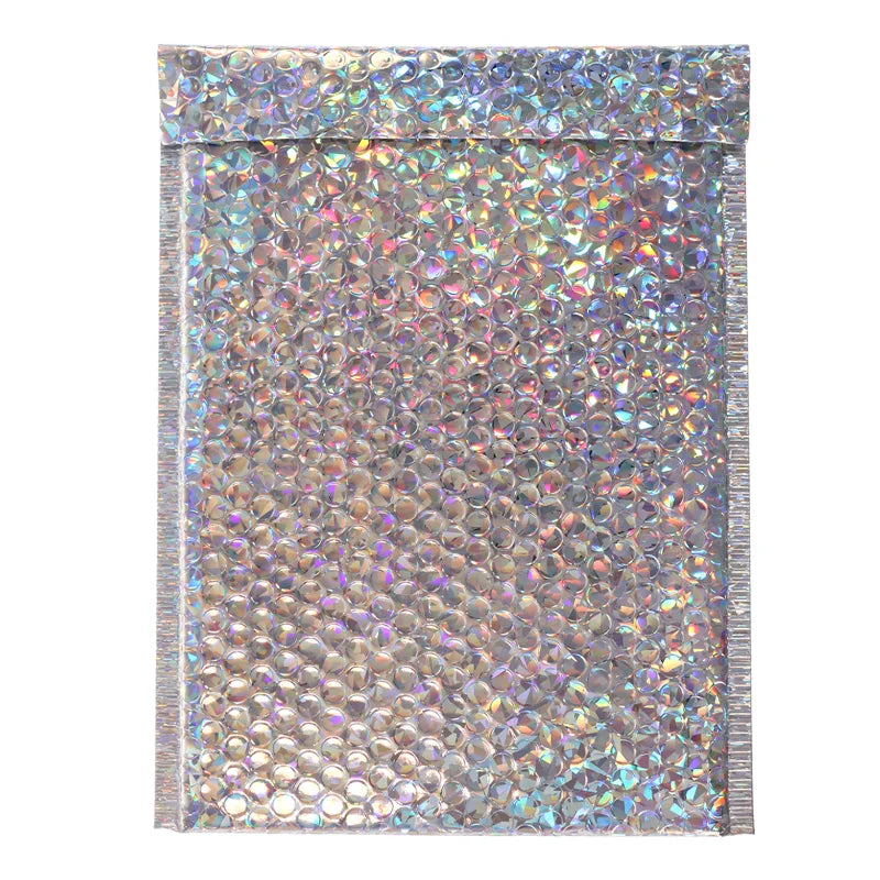 50PCS Aluminized Film Bubble Mailer Gold Mailing Envelope Waterproof Courier Bag Padded Bubble Envelopes Pack Bag for Shipping