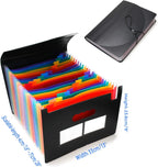 12/24Pockets Expanding File Folder A4 Size Filing Folder Organizer Large Capacity Portable Accordian File Box For Classroom Offi