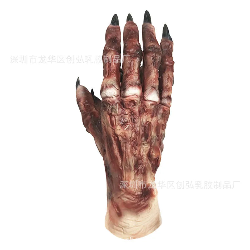 The Mummy Halloween Gloves for Adult Unisex Elastic Latex Gloves Scary Gloves Easter Day Mittens Cosplay Prop Accessories