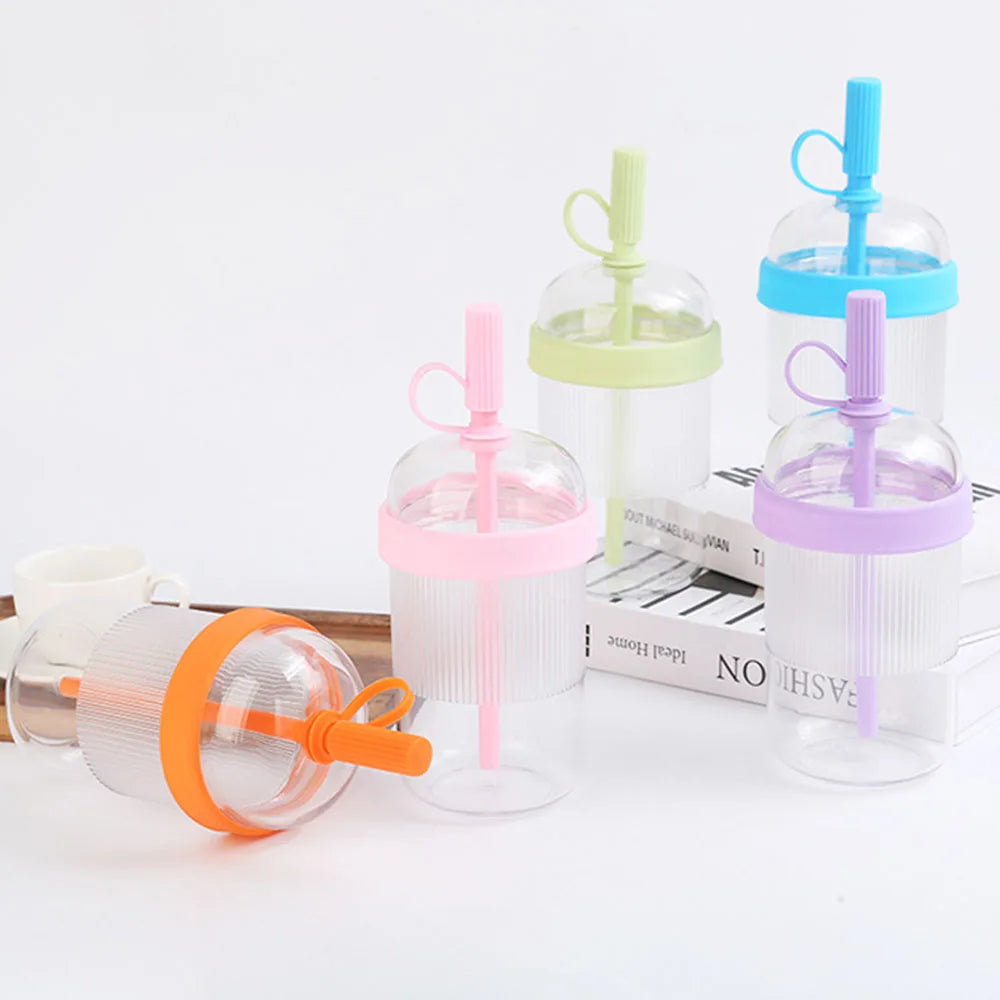 540ML Large Capacity Reusable Tritan Material Milk Tea Juice Cold Drink Straw Cup Unisex Portable Transparent Plastic Coffee Cup