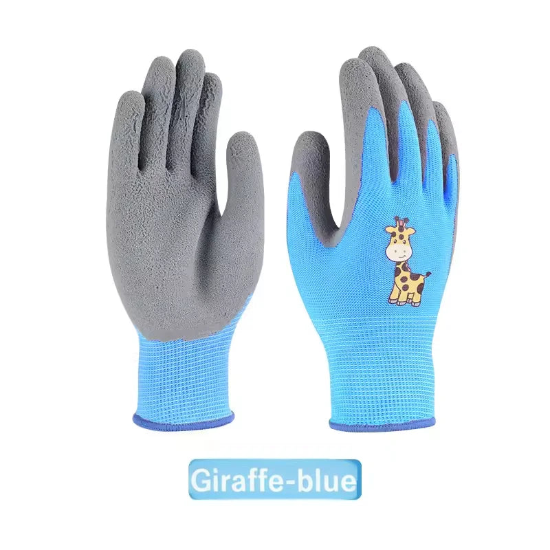 Kids Safety Protection Gloves Durable Waterproof Work Garden Non-Slip,Children Latex Gloves,Puncture-resistant,Kitchen