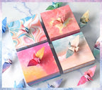 400Sheets Origami Paper Craft Folding Lucky Wish Paper Crane Craft Double Sided Folding Lucky Wish Paper DIY Color Scrapbooking