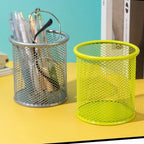 Multifunction Round/Square Mesh Pen Pot Multicolor Pen Holder Desk Tidy Stationery Organiser Pencil Storage Stationery Organiser