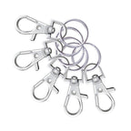 30pcs Metal Swivel Lanyard Snap Hooks and Split Key Rings Chain Hook Keychain for DIY Key chain Making