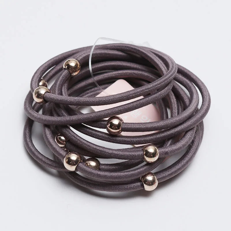 10PCS New Girls Elastic Hair Rubber Bands Kids Headbands Women Hair Tie Hair Gum Ponytail Hair Holders Hair Accessories