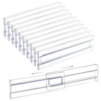 4Pcs Transparent Drawer Dividers Adjustable Expandable Drawer Dividers for Clothes Utensils Cosmetics Office Storage