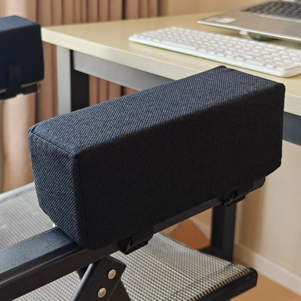 Black Cotton-Linen Style Foam Elbow Pillow Chair Armrest Pads Support Arm Rest for Office Chair Cushion Pads Elbow Relief