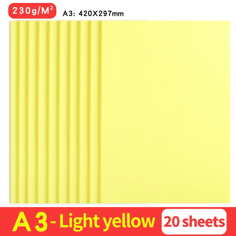 A3 MixColor Cardstock Paper Business Card Cardboard DIY Gifts Card Scrapbook Materials Drawing Card Art Supplie 10/20Sheets 230G