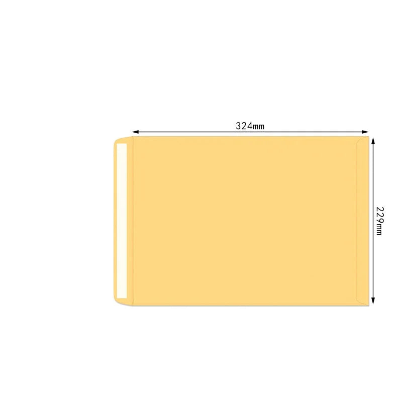 20pcs Kraft Paper Envelope with Self-adhesive Seal Tape Invitation Photo Envelope Bag Invoice Office Document Storage Envelope