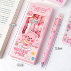 Capybara Erasable Pens 6pcs Refillable Ink Gel Pen Smudge-Free Cute Animal School Supplies for Students Office Stationery Gifts
