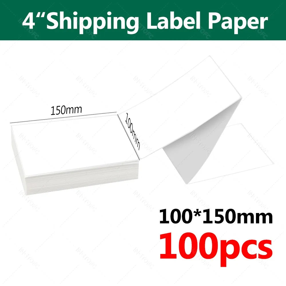 4"x6" Thermal Label Paper 100x150mm Adhesive Stickers Shipping Labels For DHL UPS Express Barcode Logo Label Water/Oil-Proof
