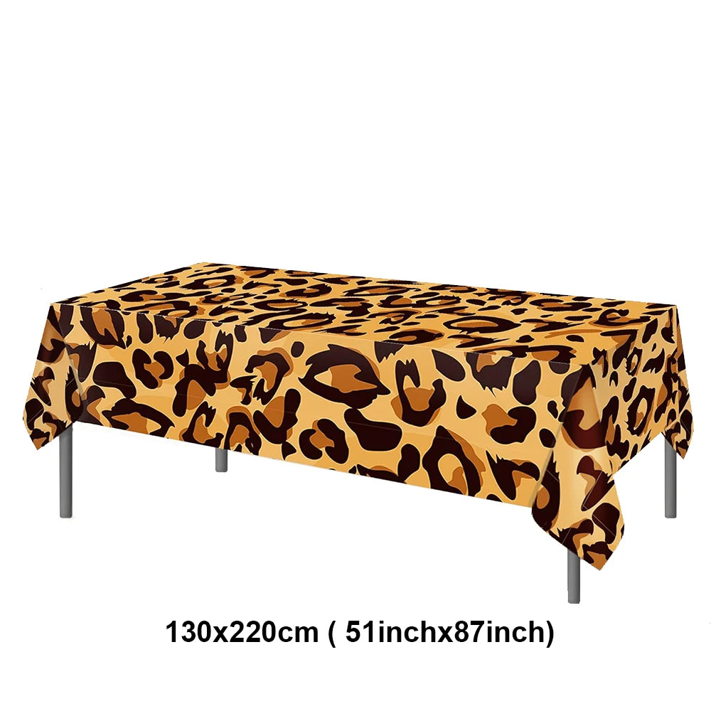 Jungle Safari Wild Animal Party Supplies Disposable Jungle Zoo Animal Print Paper Plates Napkins for Birthday Party Baby Shower