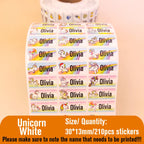 210pcs Custom Waterproof Name Tag Sticker Kawaii Stationery Stickers Decals Personalized First Name Label for Children School