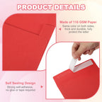 24Pcs A2 Envelopes Self Seal 110gsm Paper Invitation Envelopes for Postcard Wedding Greeting Cards Photos Announcement Mailing