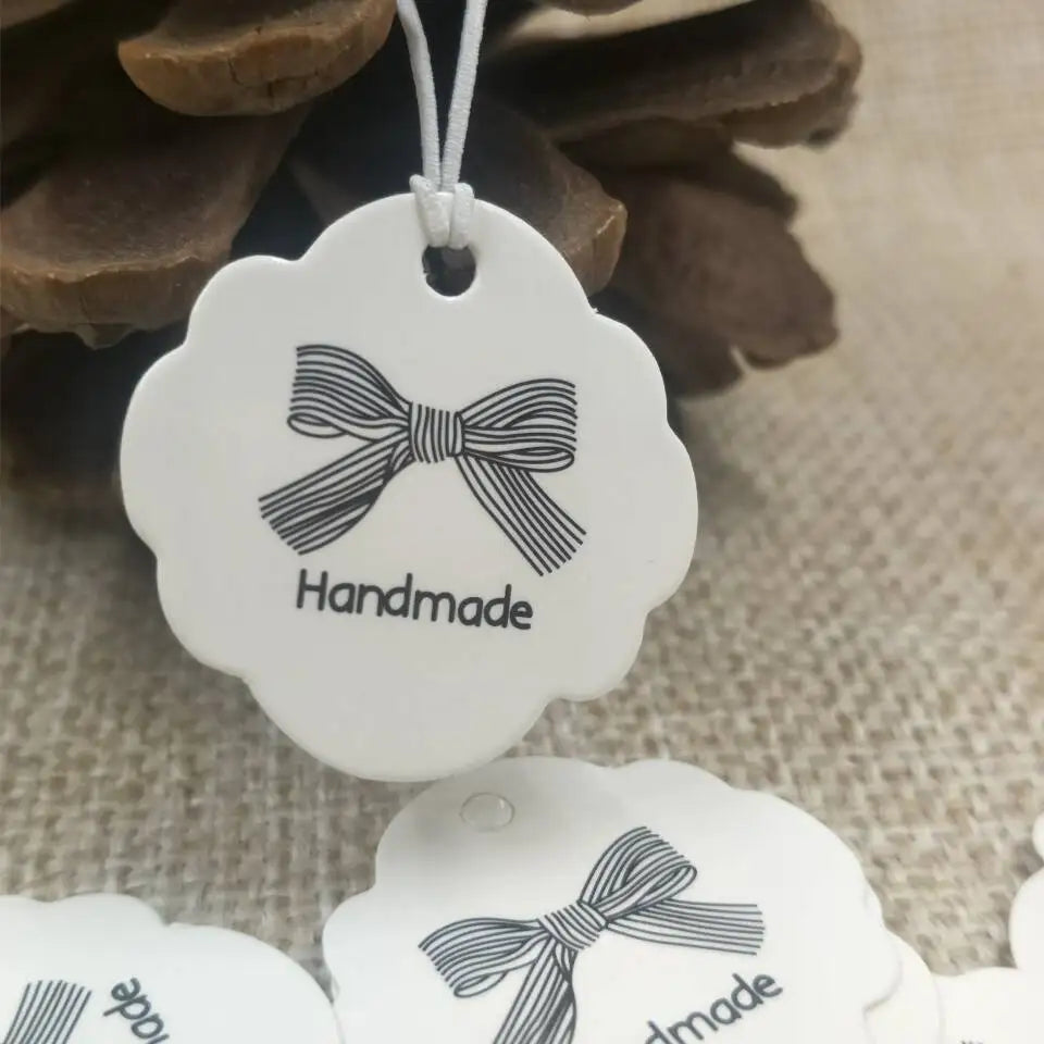 various paper gift hang tag 100pcs per lot thank you kraft gift packing tag handmade with love products price tag