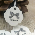 various paper gift hang tag 100pcs per lot thank you kraft gift packing tag handmade with love products price tag
