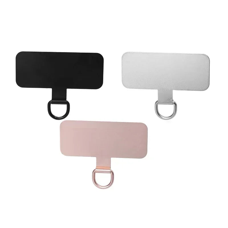 3/2/1Pcs Stainless Steel Hanging Clip Anti-Lost Metal Phone Lanyard Tether Tab Card Ultra Thin Cell Phone Sling Piece Patch