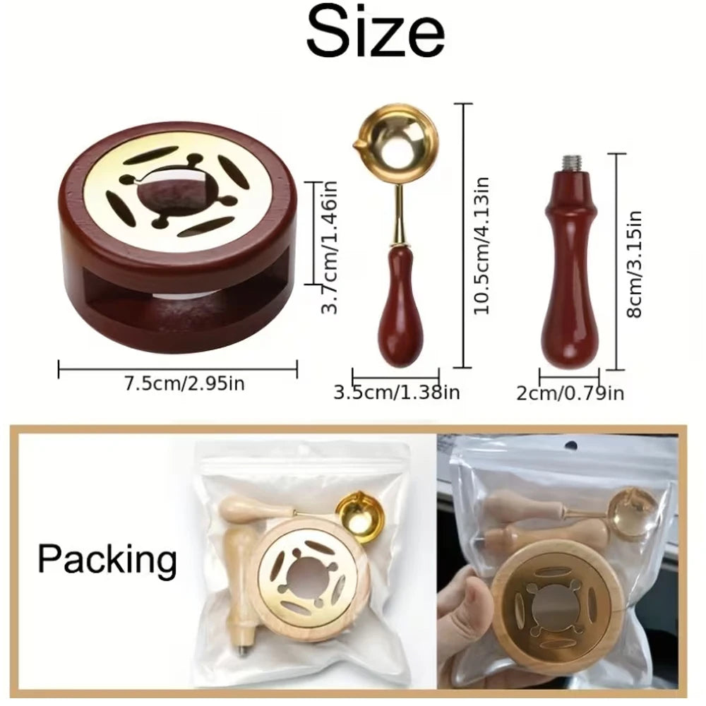 Custom Wax Seal Stamp Kit Personalized Image/LOGO Customized Wax Sealing Stamp with Melting Spoon set for Wedding Invitation Wax