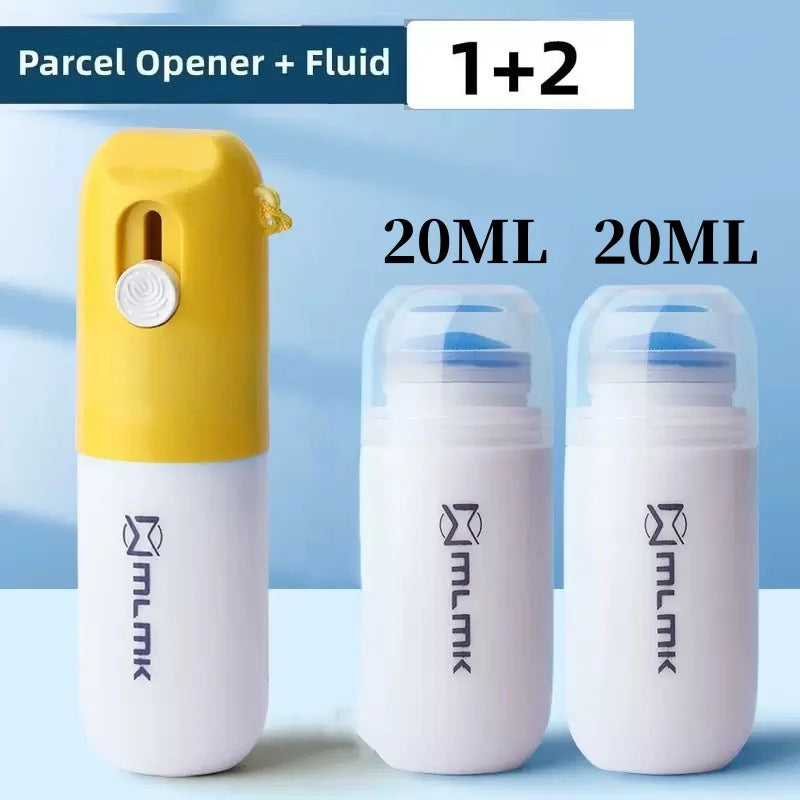 2 in 1 Thermal Paper Correction Fluid with Knife Unboxing Knife Letter Opener Privacy Protection Fluid Thermal Paper Eraser 20ml