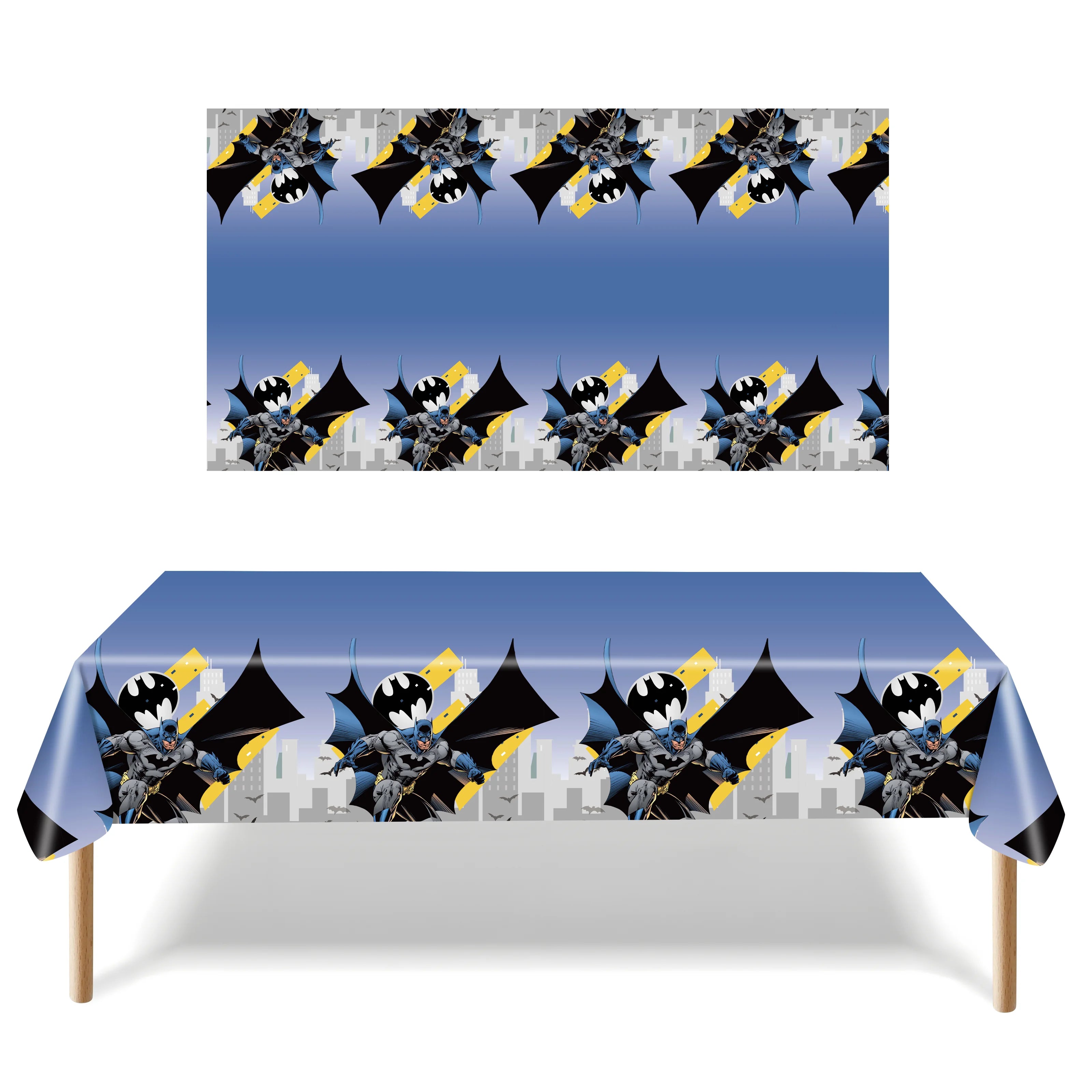 Batman Block Birthday Party Supplies Decoration Tableware Tablecloth Paper Cup Plate Napkin Cake Topper Kids Favors Gifts