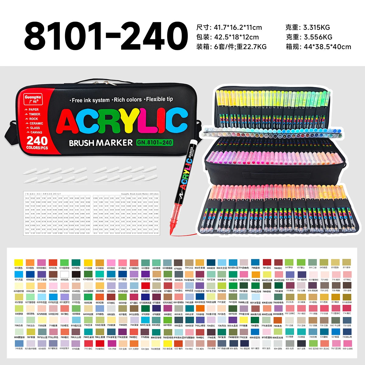 168/120/72/60/48/36/24/12pcs Dual Tips Artist Markers Set Acrylic Marker Set Ideal For School, Office Decor, And Artistic Gifts