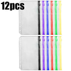 2/6/12Pcs Waterproof A6 6-Hole Binder Pockets Waterproof PVC Cash Budget Envelopes Zipper Binder Pouches for Notebook Planner