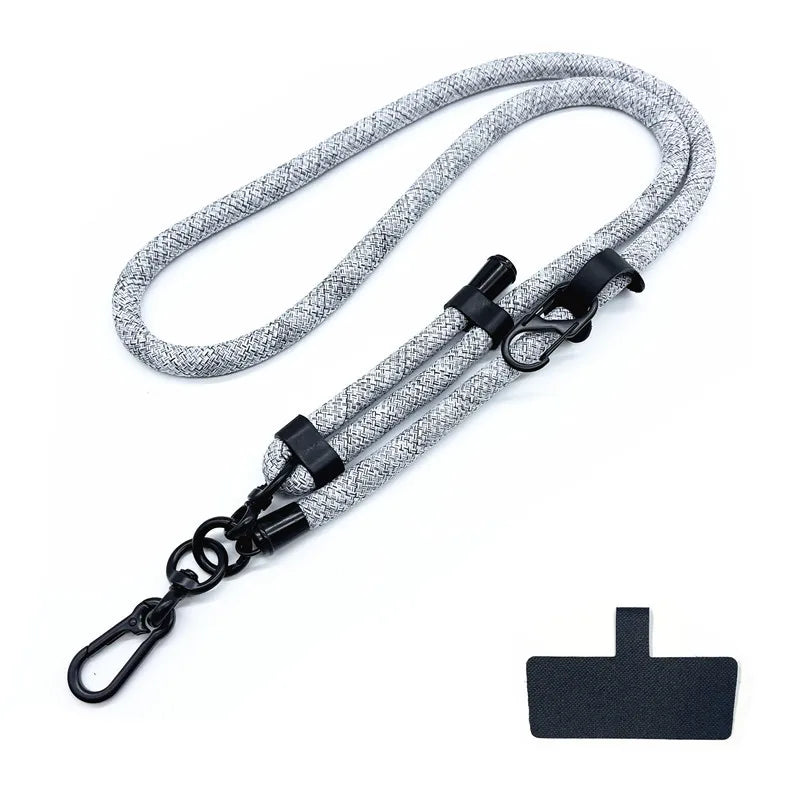 Phone Lanyard Adjustable 1 Cm Diameter Outdoor Universal Case Crossbody Shoulder Card Neck Cord Clip Hang Anti-lost Wrist Strap