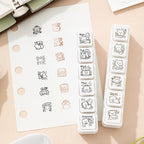 TIANZI 6 Pcs Cartoon Color Teacher Seals Commendation Award Seal Evaluation Stamp Stationery Scrapbook Supplies for Classroom