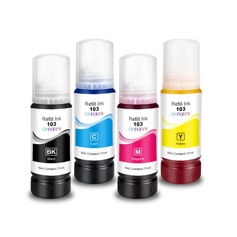 T103 103 104 Refill Dye Ink For Epson EcoTank L1110 L3100 L3110 L3111 L3116 L3150 L3151 L3156 L3160 5190 Desktop Printer