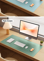 Desk Pad Protector, Mouse Pad, Office Desk Mat, Non-Slip with Stitched Edges PU Leather Desk Blotter for Office Home School
