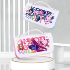 Kawaii Cute Cartoon Anime Pencil Bag Multi-Compartment Stationery Pouch with Handle Portable Pen Case for School & Travel